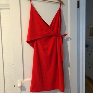 Wrap dress in poppy